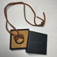 BVLGARI キーリング ネックレス 箱付き 革紐付き
