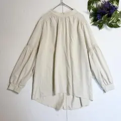 上品/ギャザー/スモッキング刺繍✨【THE SHOP TK】 長袖 ブラウス L