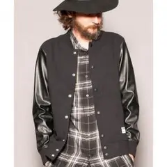 monkey time:カット フェイクレザー アワード ジャケット