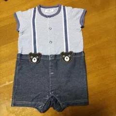 ミキハウス・DOUBLE Ｂ  半袖カバーオール　８０