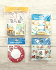 ※週末限定　東京ディズニーリゾート メモ用紙　シール　4点セット