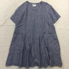希少】タグ付き FLAX リトアニアリネン 麻100% チュニックブラウス 