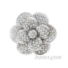 ラインストーン フラワーブローチ｜卒業式 入学式 結婚式に 華やかなシルバー花