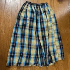 cpcm フレアスカート 青・黒　チェック柄のサムネイル