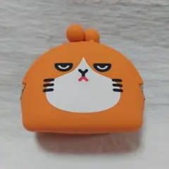猫型 シリコン がま口 ポーチ