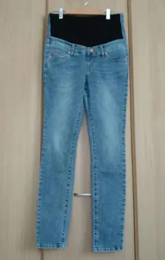 【美脚効果】マタニティ ストレッチデニム スキニージーンズ M