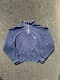 【90’s】　希少　白タグ　刺繍ロゴ　Nike ヴィンテージハーフジップ