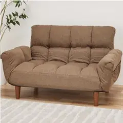 《引き取り限定》ブラウン ファブリックソファ 2人掛け