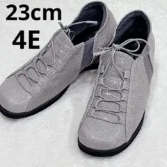 美品☆ ミスキョウコ　レースアップ　スニーカー 23cm EEEE 幅広　4E