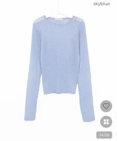 NUGU haku ドットスターチュールシアーロングTシャツ