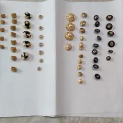 多様なデザインのボタンセット　55個