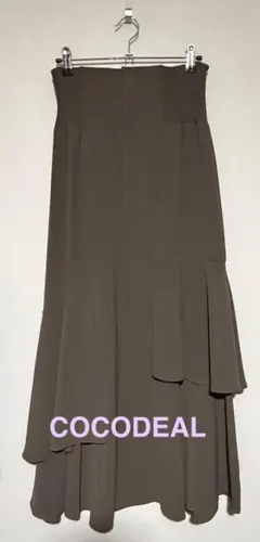 COCODEALフレアスカート カーキ Mサイズ ロングスカート