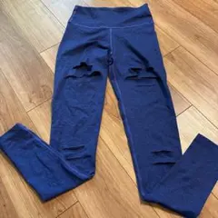 ZUMBA ネイビー ダメージ加工 レギンス