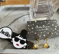 ヘアクリップとピアスセット