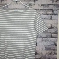 ま*な様 ORCIVAL ボートネック Tシャツ 半袖 グレー/ホワイトストライ