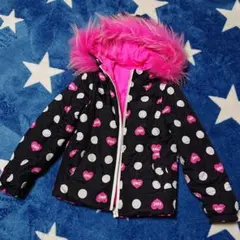 アースマジック リバーシブル ダウン ジャケット ピンク ファー １２０