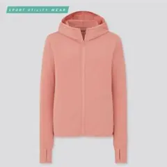 UNIQLO／エアリズムUVカットメッシュパーカ（レギュラー・長袖）ピンク／XL