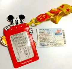 【レトロ】ディズニーランド ミッキーマウス ストラップ　使用済みパークチケット