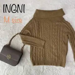 【INGNI】イング（M）タートルネックニット　ブラウン