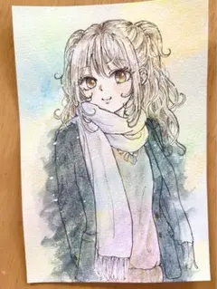 手描きドローイング　水彩画