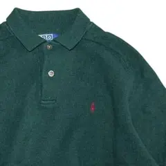 Polo by Ralph Lauren ラムウール ニット ポロシャツ L