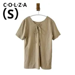 0635 C·O·L·Z·Aコルザレディース半袖トップスベージュリボンSベージュ