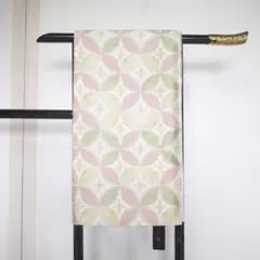 【新品未使用】正絹 袋帯 JAPAN STYLE 淡色 幾何学模様 フォーマル