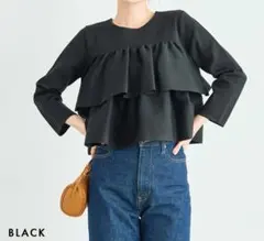 BASEMENT online ベースメントオンライン　クロップドフレアニット