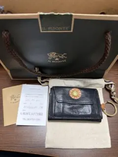 m*o様 IL BISONTE キーケースウォレット ミッドナイトブルー