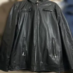 フェイクレザー ライダースジャケット 2XLサイズ