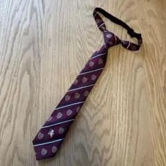 【コムサエンジェル】キッズ用 ネクタイ ワインレッドストライプ