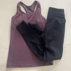 ヨガウェア タンクトップとレギンスセット (バラ売りOK)サイズS
