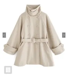 ベルト付きマルチWayフェイクウールコート