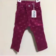 SALE◆★【新品】DILASH ドット柄コーデュロイストレートパンツ