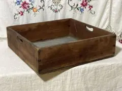 ビンテージ 木箱 古道具 昭和レトロ 古物 収納 インテリア キャリーボックス