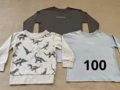 長袖トップス　3枚セット　100㎝