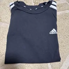 adidas 黒 Tシャツ サイズ140 ストライプ