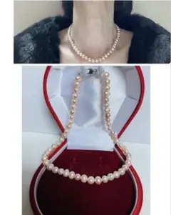 み*く様 大人気 ピンクパールネックレス 最高級貝パール シェルパール 