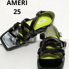 美品★AMERI アメリ　WIDE NET FLAT SANDAL　Lサイズのサムネイル