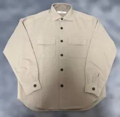 j.nrd ベージュ ボタン付きシャツ