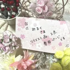 みるく さまへ リクエスト品 2点 専用ページです *:✽: