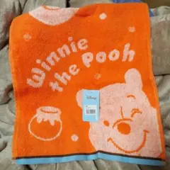 ディズニー くまのプーさん オレンジフェイスタオル