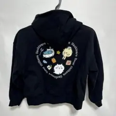 ちいかわ　ジップアップパーカー　キッズパーカー　黒　120