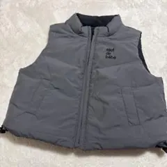 bebe キッズ フェザー＆中綿ダウンベスト 80cm リバーシブル◎
