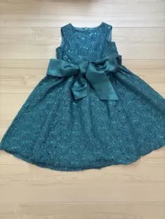 スパンコール装飾付き グリーン ドレスのサムネイル