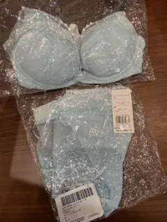◆une nana cool 水色 レース ブラジャーショーツセット D65のサムネイル