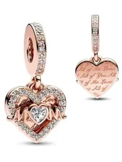 PANDORAチャーム☆ Heart & Mum Dangleシルバー
