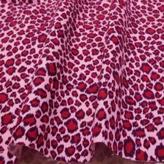 New!●布 豹柄 ヒョウ レオパード幅110×50cmツイル ローズ ピンク