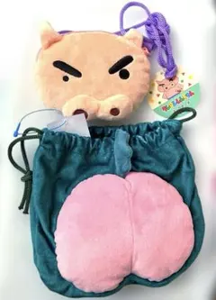 クレヨンしんちゃん 怪獣シリマルダシ　ぶりぶりざえもん 巾着ポーチ　ポシェットのサムネイル