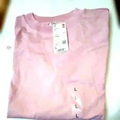 UNIQLO AIRism Tシャツ Lサイズ ピンク系スリット入り新品